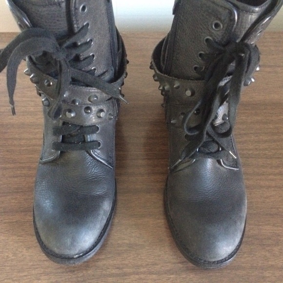 Women’s Ash Rem Black Leather Boots - Picture 4 of 8